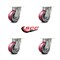Service Caster 4 Inch Kingpinless Poly on Aluminum Wheel Swivel Top Plate Caster SCC, 4PK SCC-KP30S420-PAR-4 - alternate 5